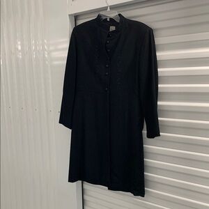 Black Long Sleeve Mock Neck Dress for Work